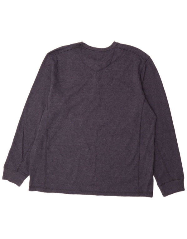 Top męski Eddie Bauer z długim rękawem, 2XL, granatowy, bawełniany