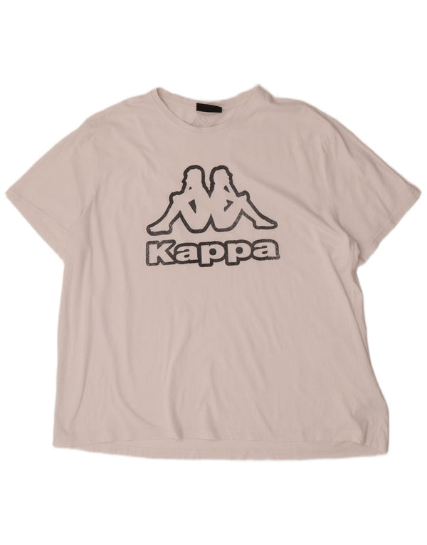 Męska koszulka z grafiką Kappa Top 4XL Biała bawełna