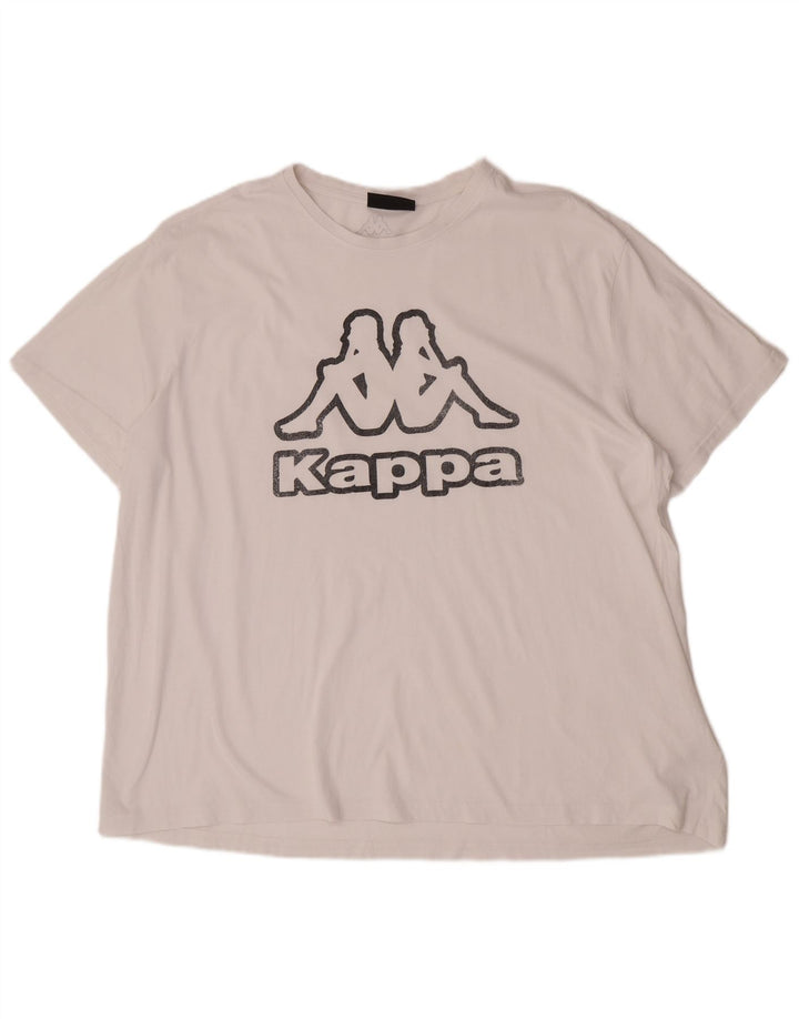 Męska koszulka z grafiką Kappa Top 4XL Biała bawełna