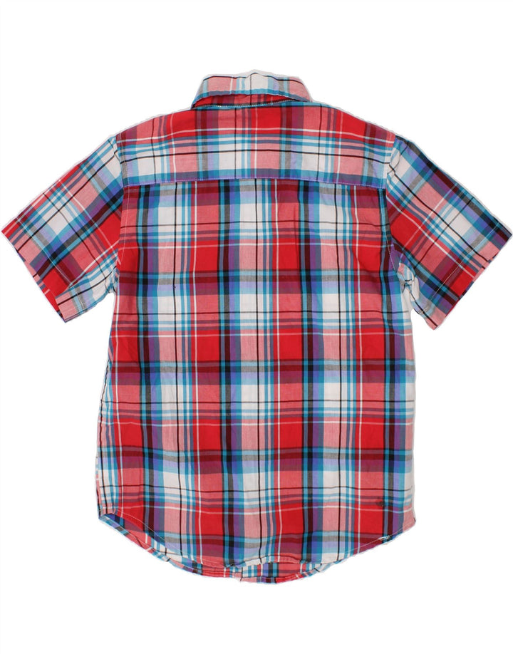 WRANGLER Boys Short Sleeve Shirt 7-8 Years Medium Red Check Cotton Vintage Wrangler and Second-Hand Wrangler from Messina Hembry 