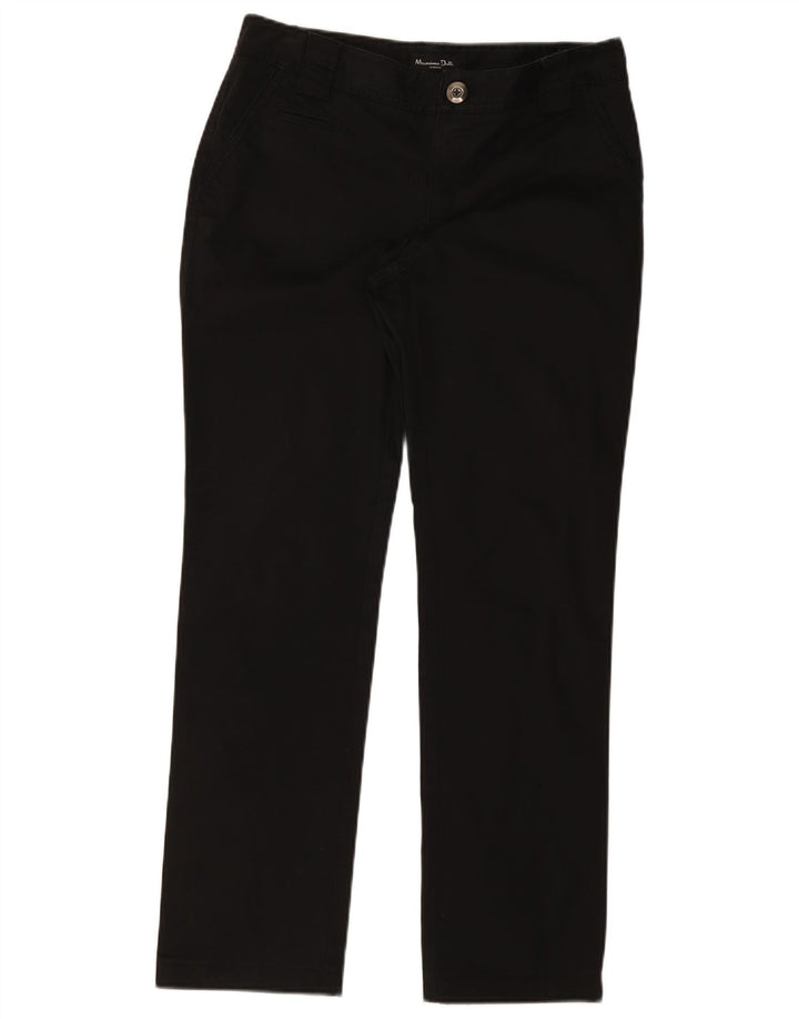 Spodnie damskie Massimo Dutti Straight Chino EU 40 Medium W30 L30 Black