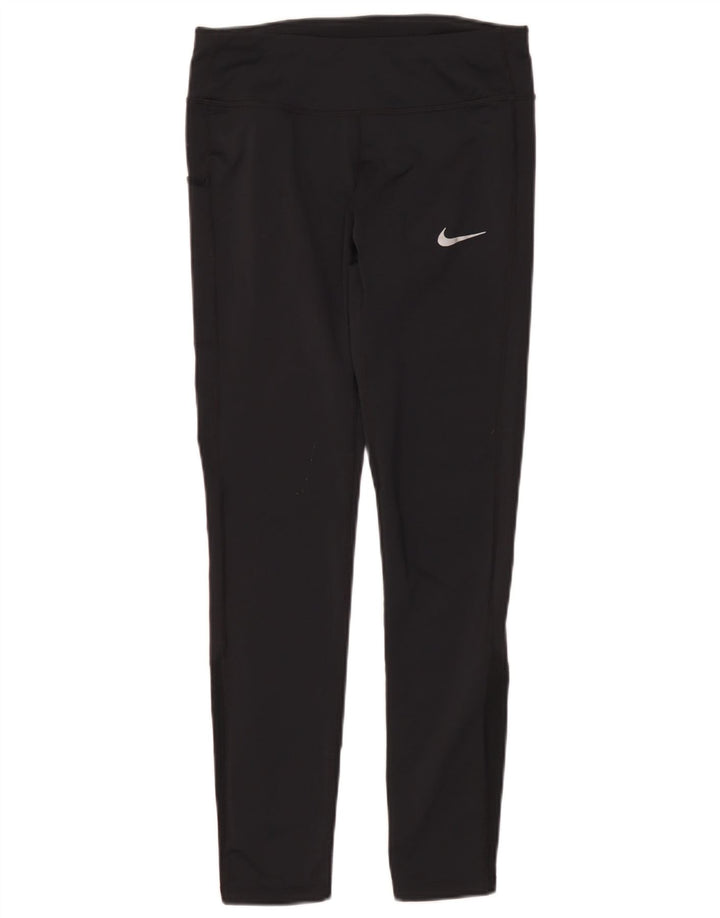 Damskie legginsy Nike Dri Fit UK 10, małe, czarne, poliestrowe