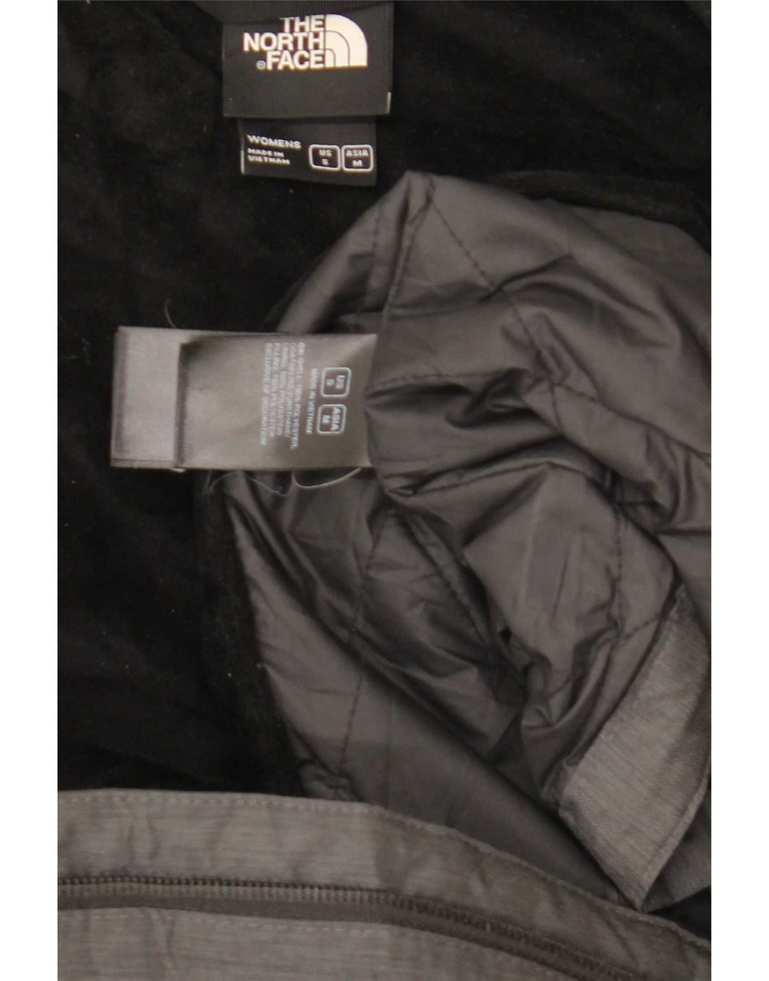 Damska kurtka wiatrówka z kapturem The North Face UK 14, średni szary poliester