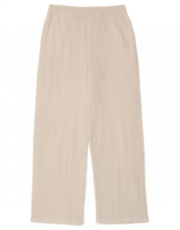 Marks & Spencer Damskie spodnie z wysokim stanem UK 8 Small W28 L30 Białe