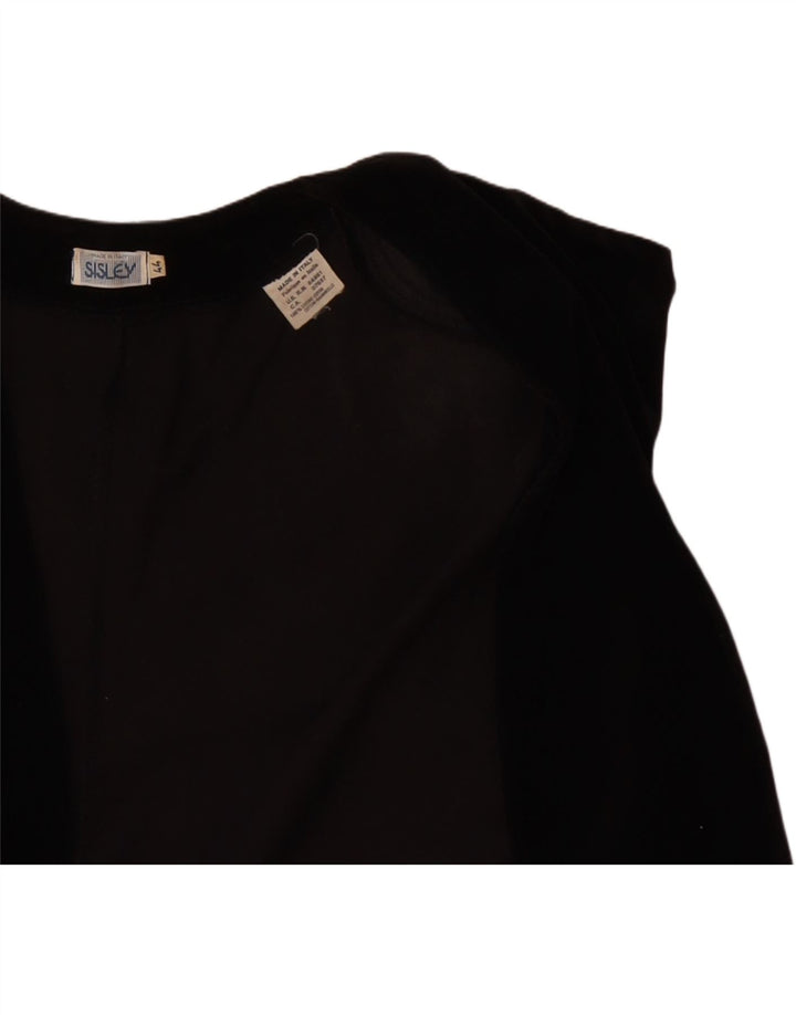 SISLEY Womens Bolero Jacket IT 44 Medium Black Cotton Vintage Sisley and Second-Hand Sisley from Messina Hembry 