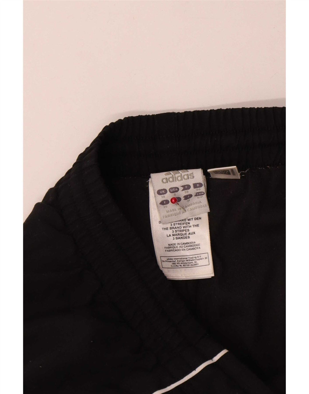 Damskie spodnie dresowe Adidas UK 10, małe, czarne, poliestrowe