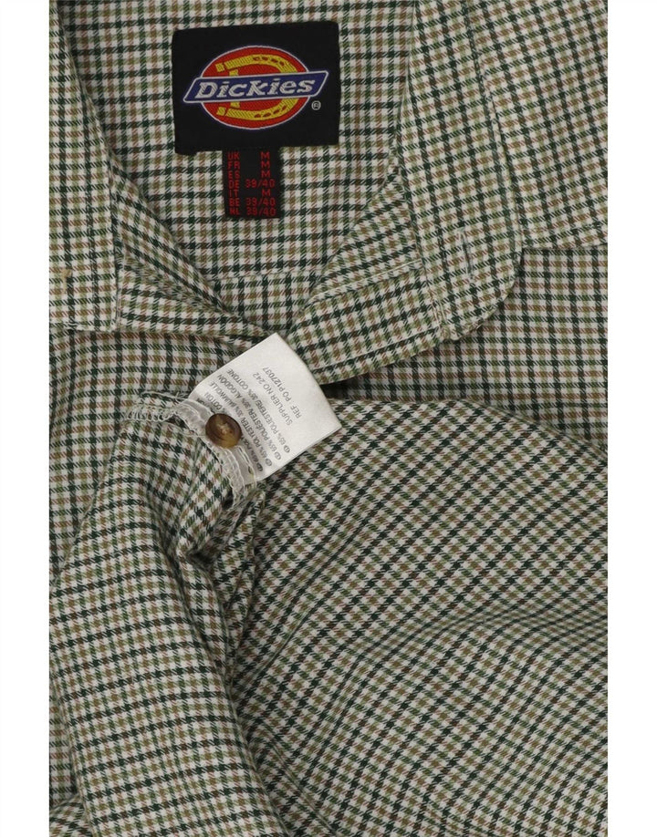Koszula męska Dickies, poliester w pepitkę, średni zielony