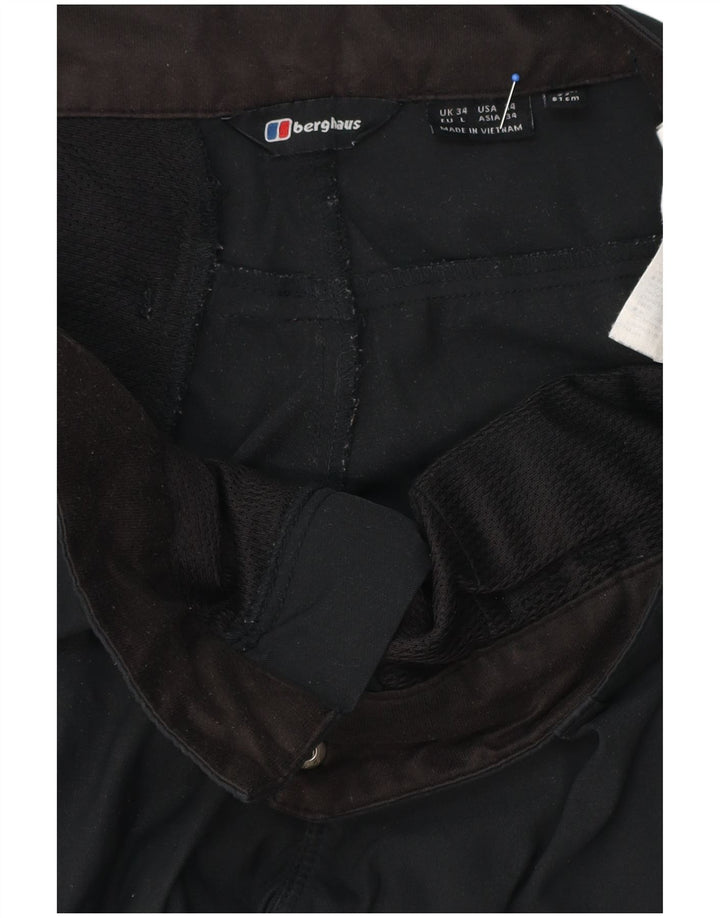 Męskie proste spodnie cargo Berghaus W34 L32 czarne