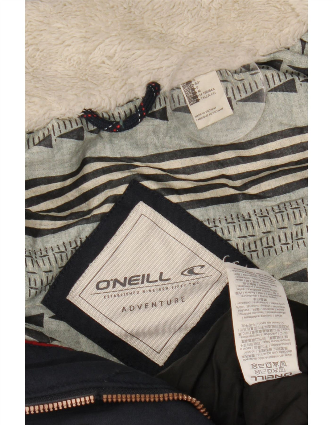 Damska kurtka parka z kapturem O'NEILL UK 10, mała, granatowa, poliestrowa