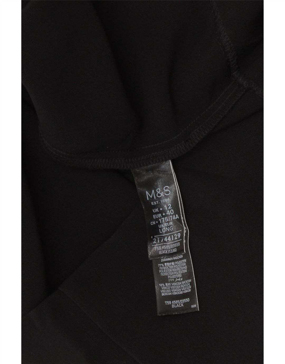Marks & Spencer Damska spódnica ołówkowa UK 12 Medium W30 Czarny poliester