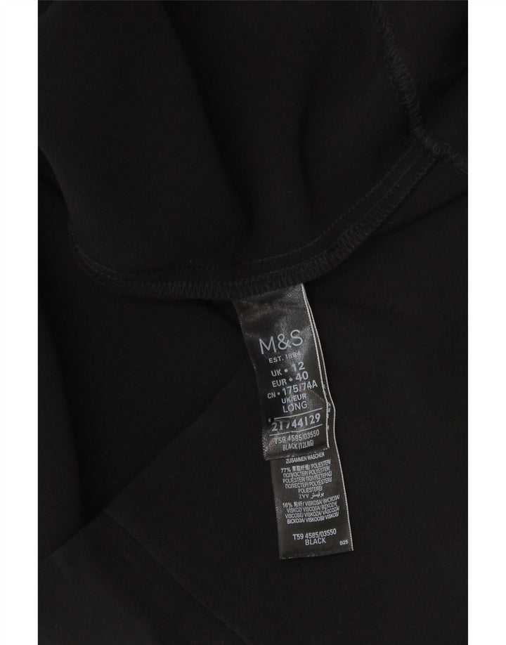 Marks & Spencer Damska spódnica ołówkowa UK 12 Medium W30 Czarny poliester