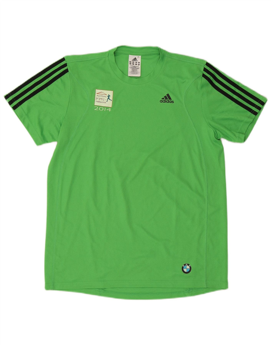 Męska koszulka z grafiką Adidas Aohna Top, średni zielony poliester