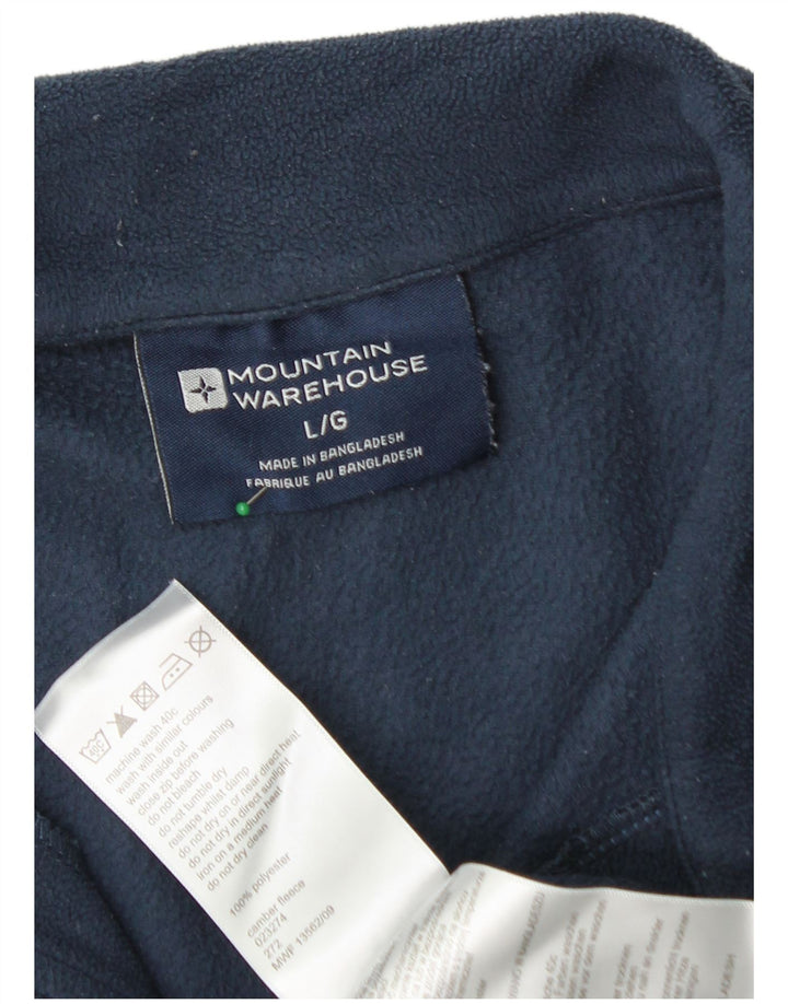 MOUNTAIN WAREHOUSE Męski sweter polarowy zapinany na zamek, duży, granatowy, poliester