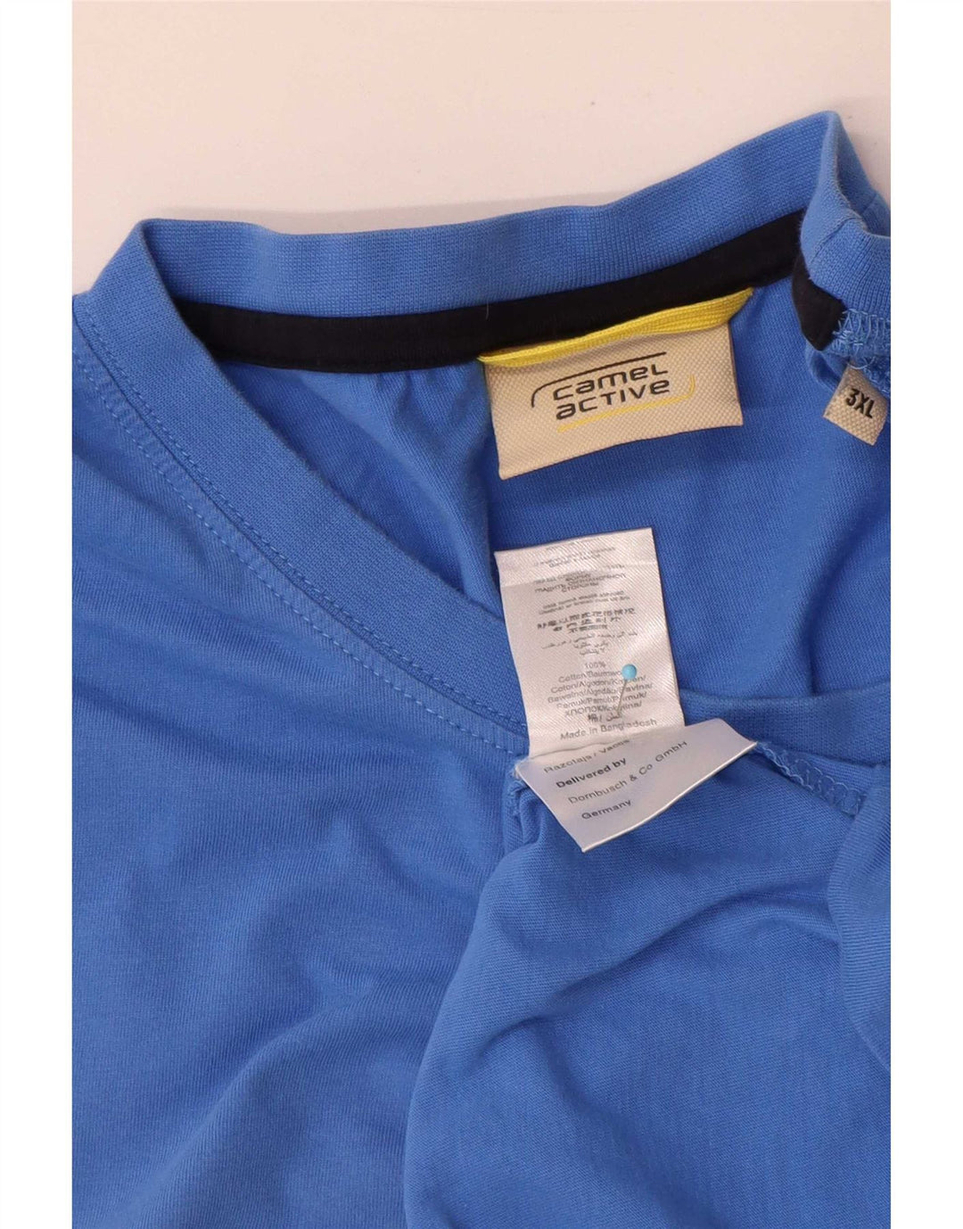 T-shirt męski Camel Active Top 3XL, niebieski, bawełniany