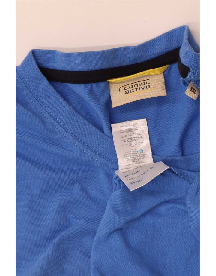 T-shirt męski Camel Active Top 3XL, niebieski, bawełniany