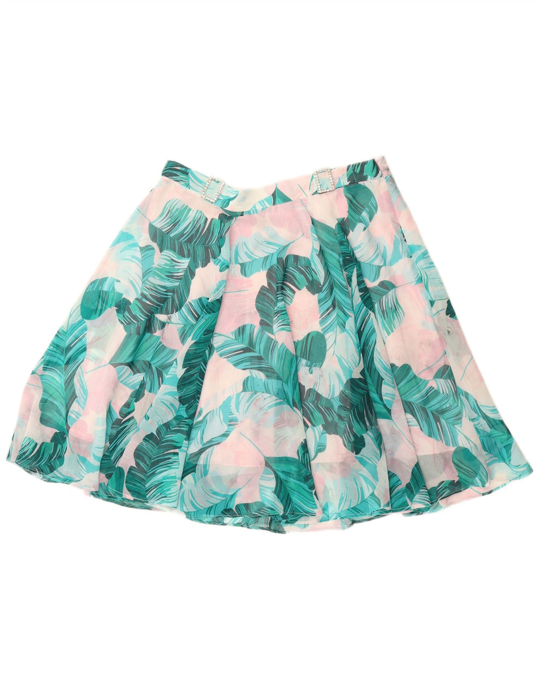 Damska spódnica w kształcie litery A GUESS UK 12 Medium W28 Niebieski kwiatowy poliester