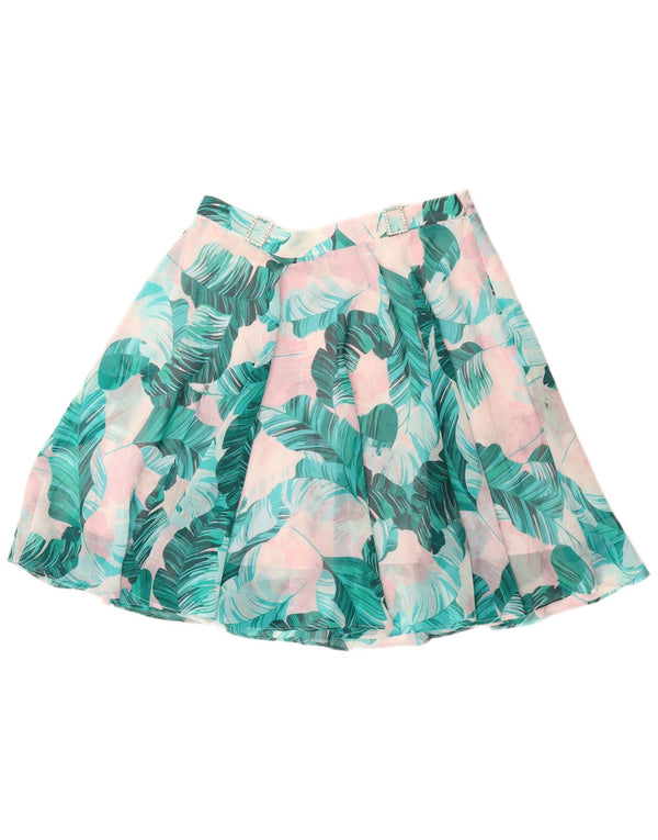 Damska spódnica w kształcie litery A GUESS UK 12 Medium W28 Niebieski kwiatowy poliester