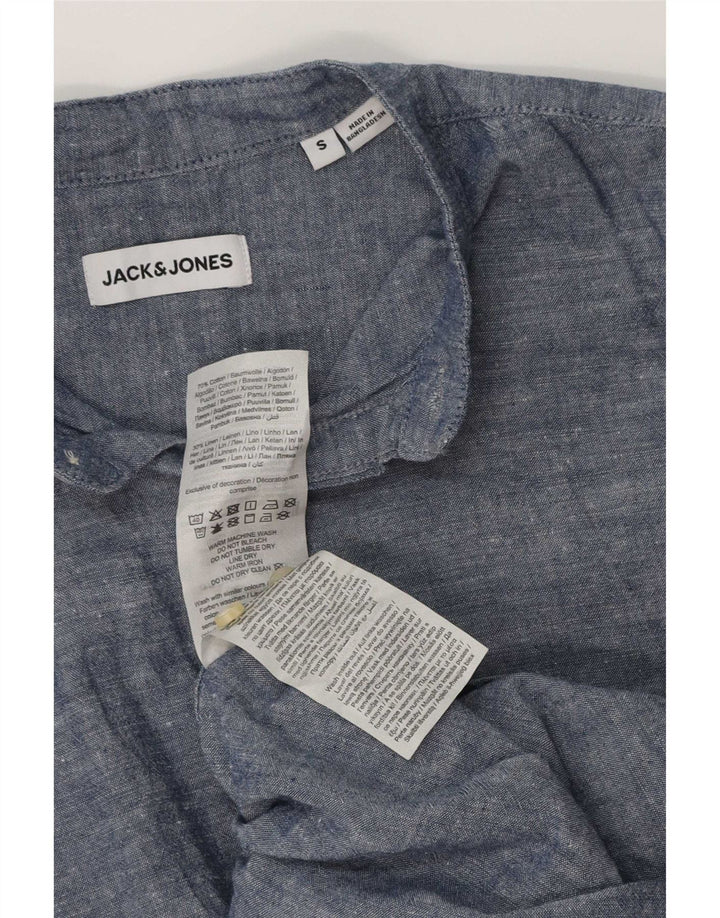 Koszula męska Jack & Jones, mała, niebieska, bawełniana