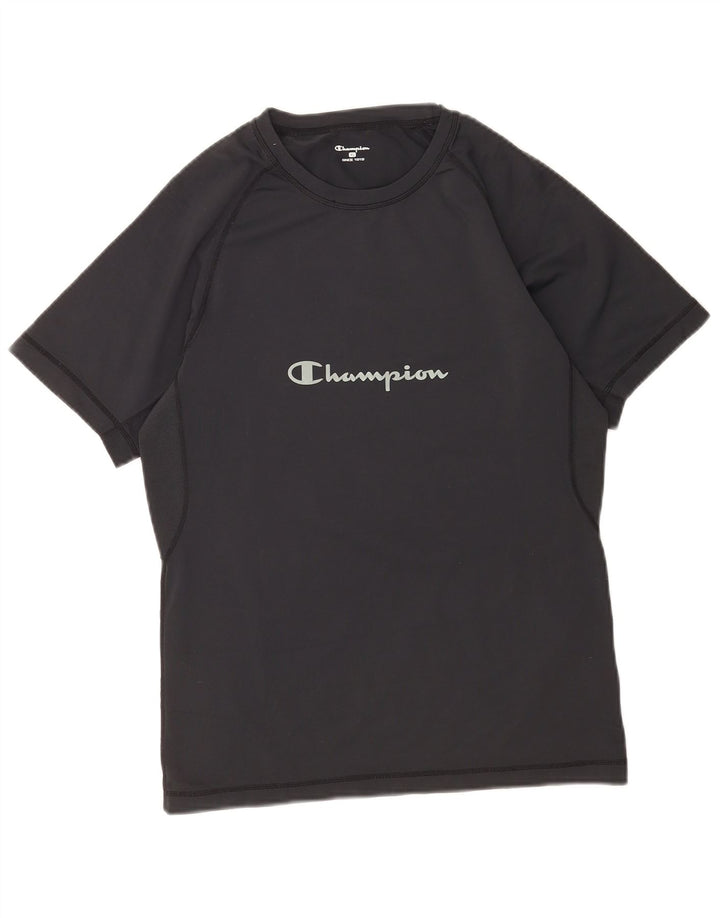 Męski T-shirt Champion z grafiką Top XL, czarny poliamid
