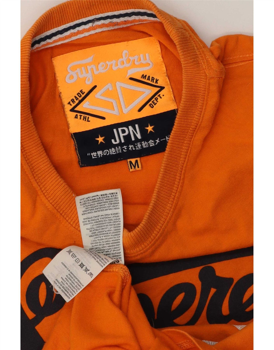 Męski T-shirt Superdry z grafiką, średni pomarańczowy, bawełniany