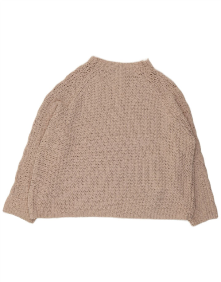 Marks & Spencer Damski sweter oversize z golfem, UK 18 XL, beżowy