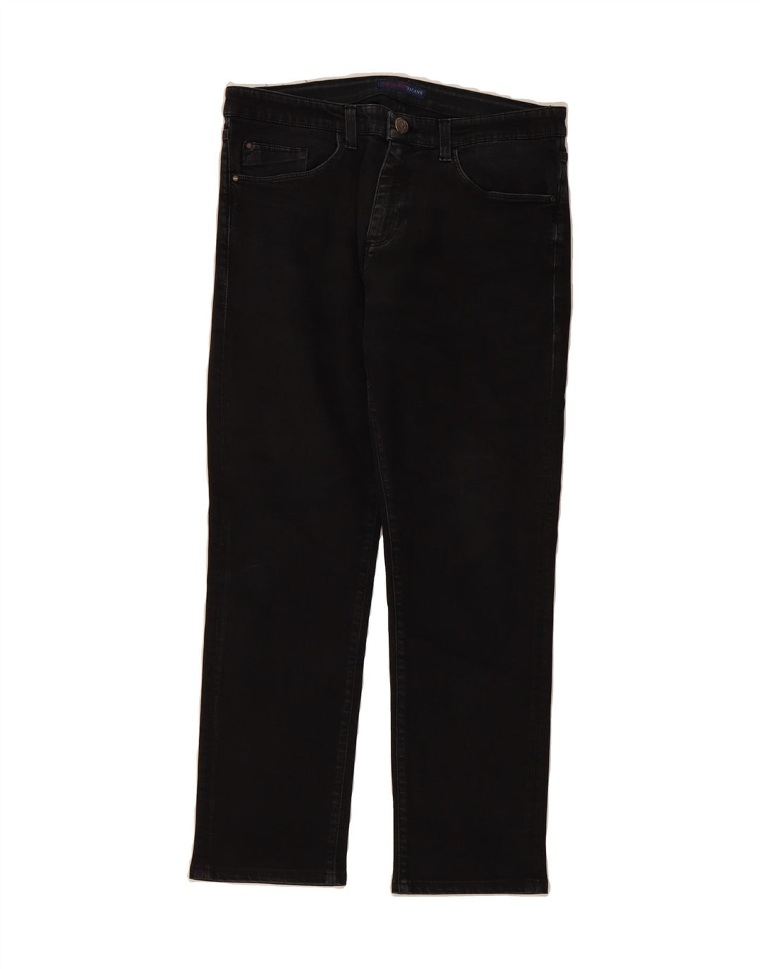 TRUSSARDI Mens Straight Jeans W32 L27 Black Cotton Vintage Trussardi and Second-Hand Trussardi from Messina Hembry 