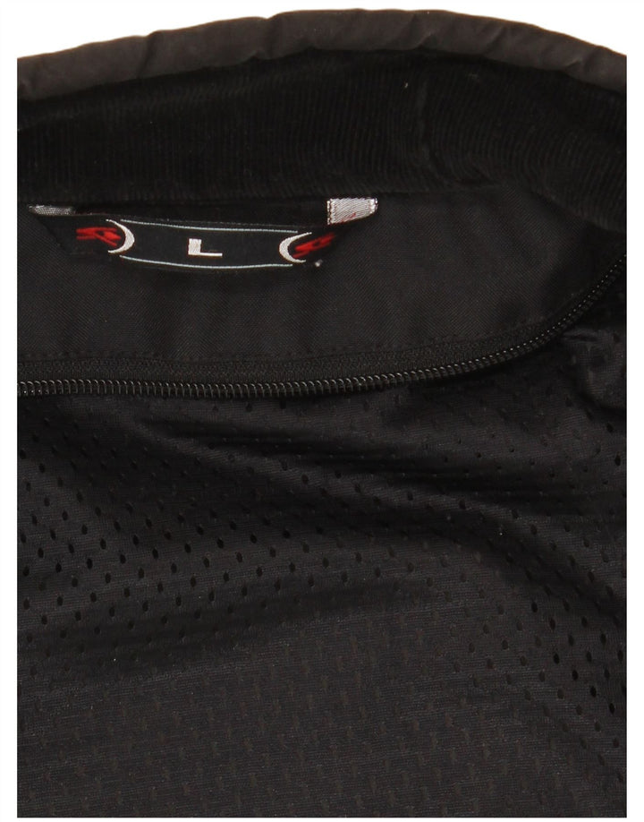 Męska kurtka bomber Spyke Graphic UK 40, duża, czarna, z blokami kolorów