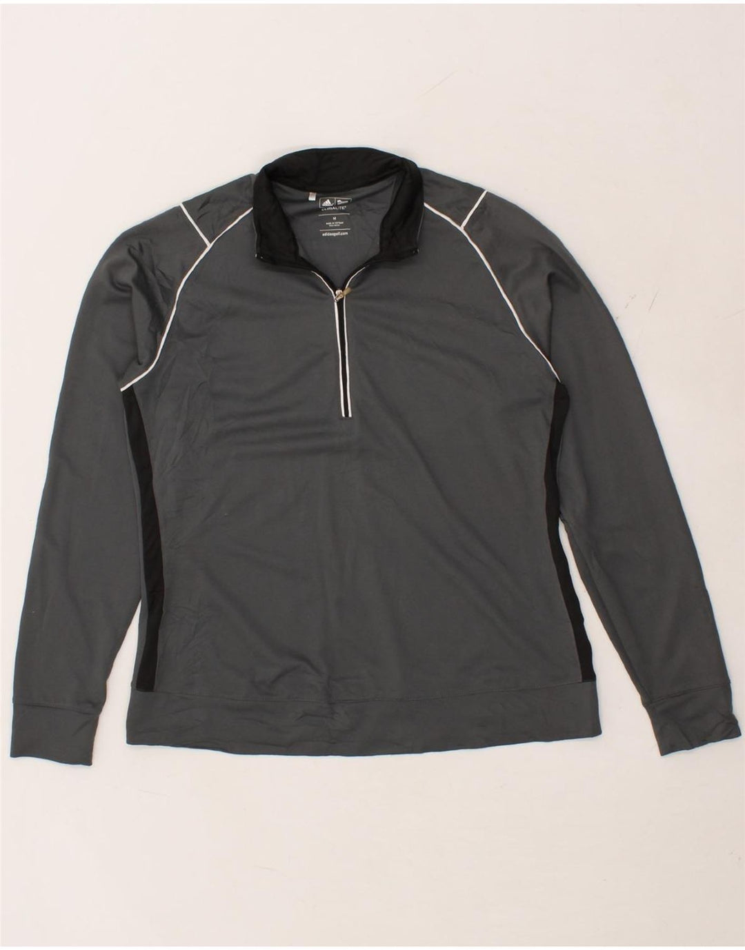 ADIDAS Womens Climalite Pullover Tracksuit Top UK 14 Medium Grey Vintage Adidas and Second-Hand Adidas from Messina Hembry 