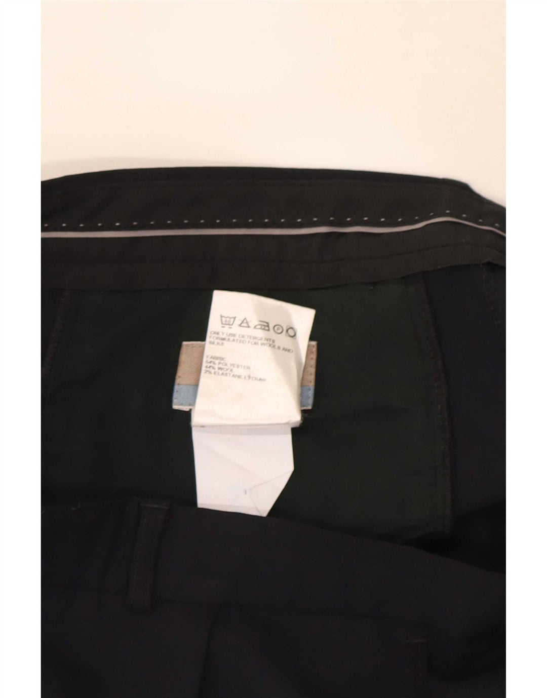 Marks & Spencer Męskie spodnie garniturowe W34 L31 Granatowy poliester