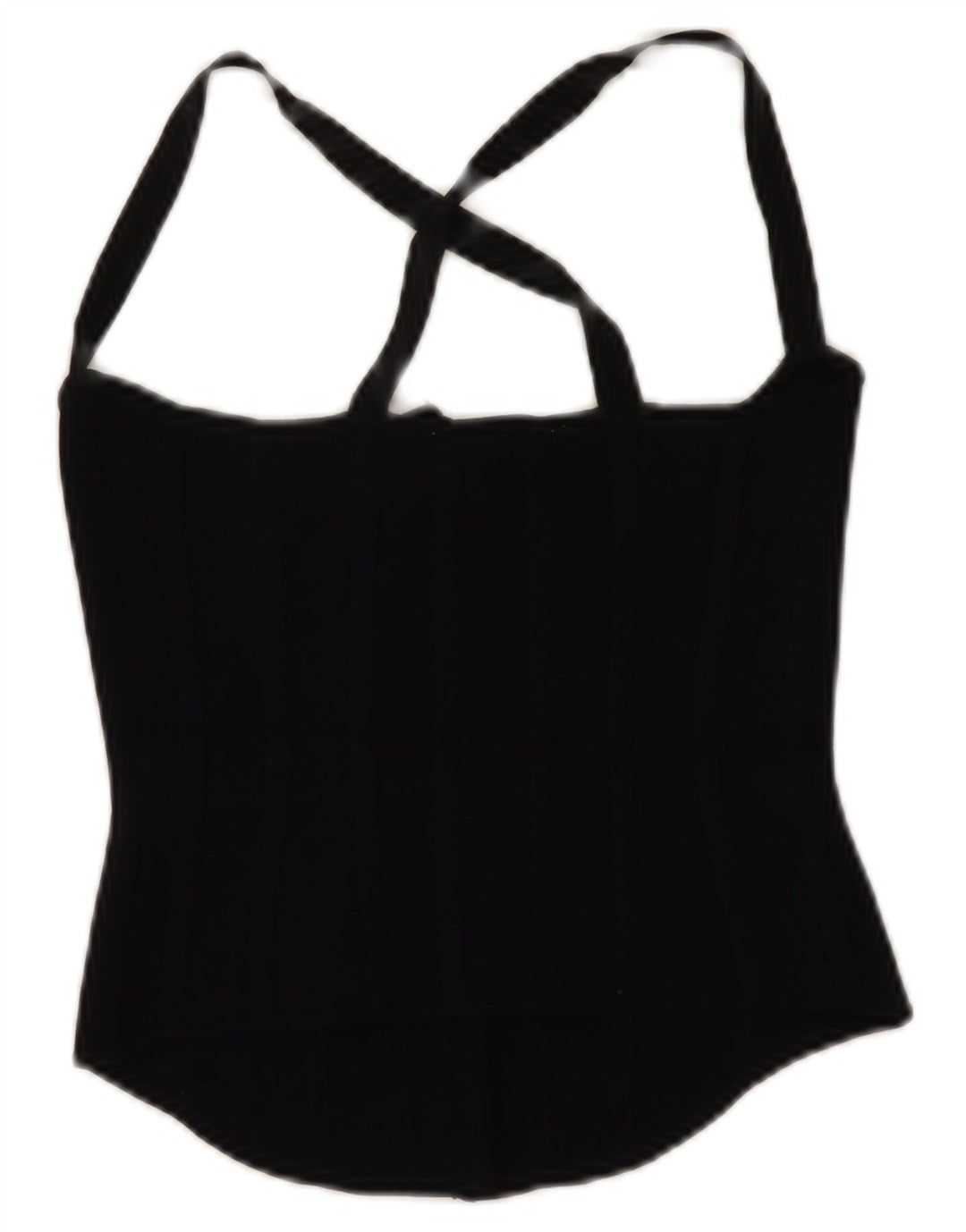 Damski krótki top Zara UK 8 Small, czarna wiskoza