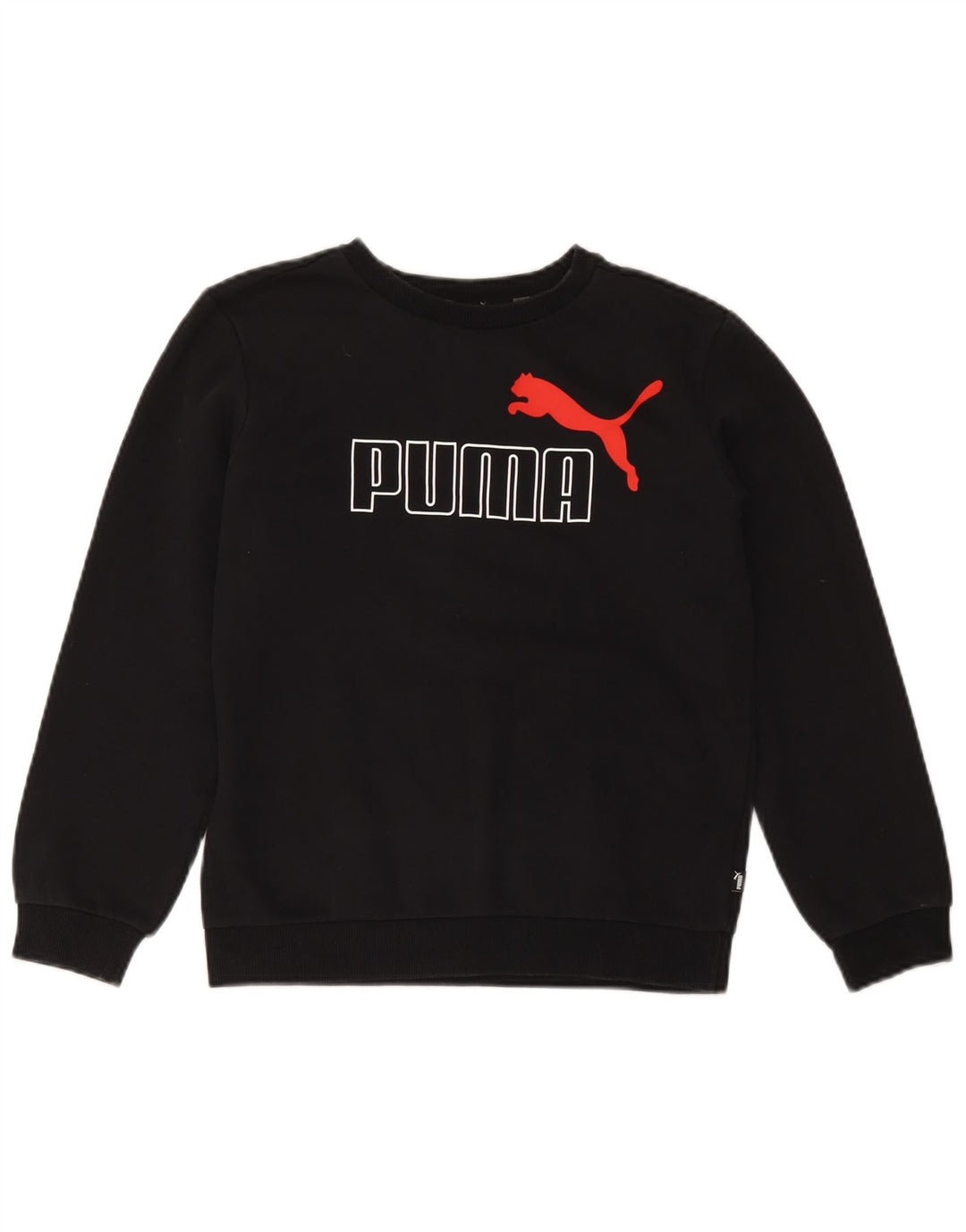 Chłopięca bluza z grafiką Puma, 13-14 lat, czarna, bawełniana
