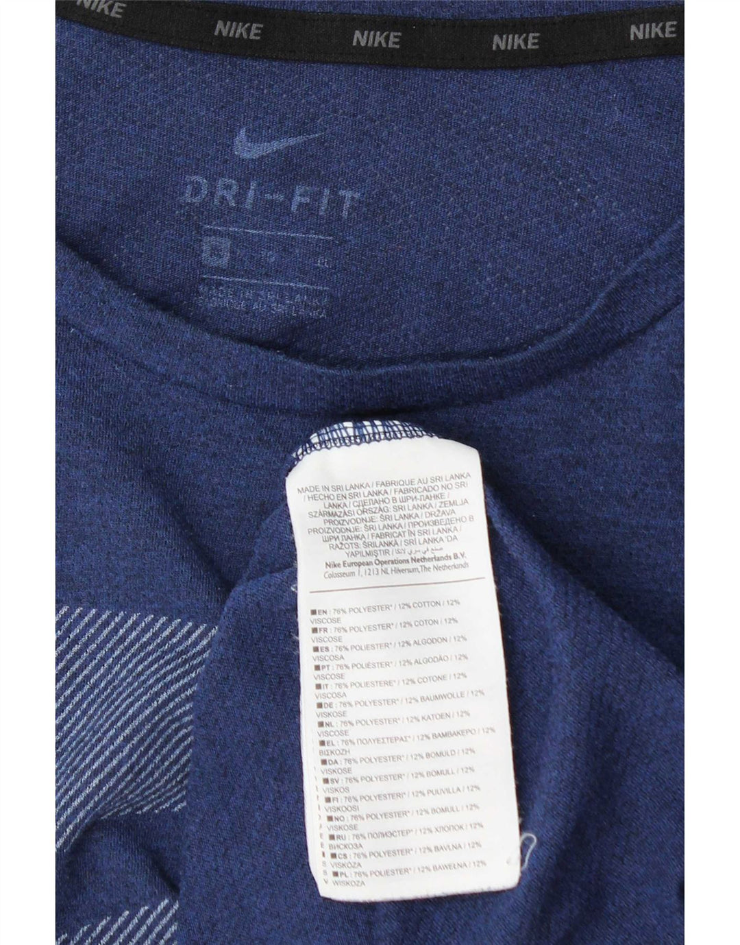Męska koszulka Nike Dri Fit z grafiką, góra XL, granatowy, poliester