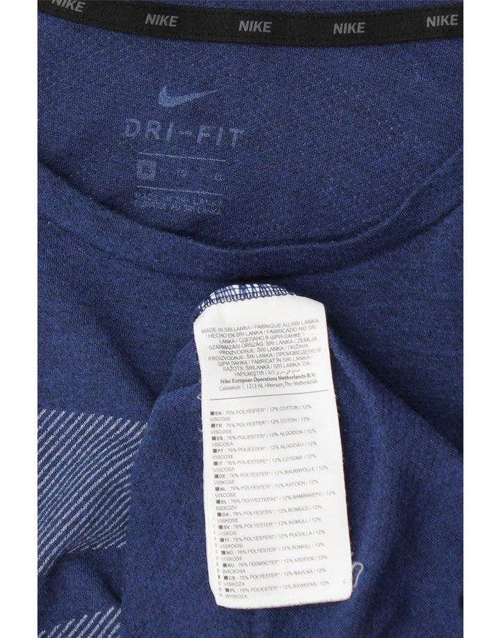 Męska koszulka Nike Dri Fit z grafiką, góra XL, granatowy, poliester