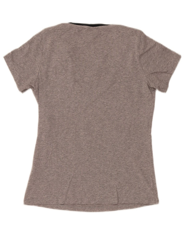 Damska koszulka graficzna Trussardi Jeans Top UK 10, mała, szara, w kwiaty