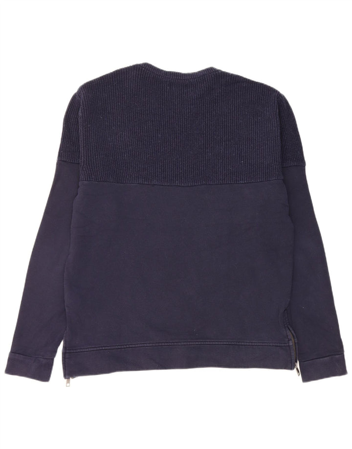 Bluza męska Zara, duża, bawełniana, granatowa