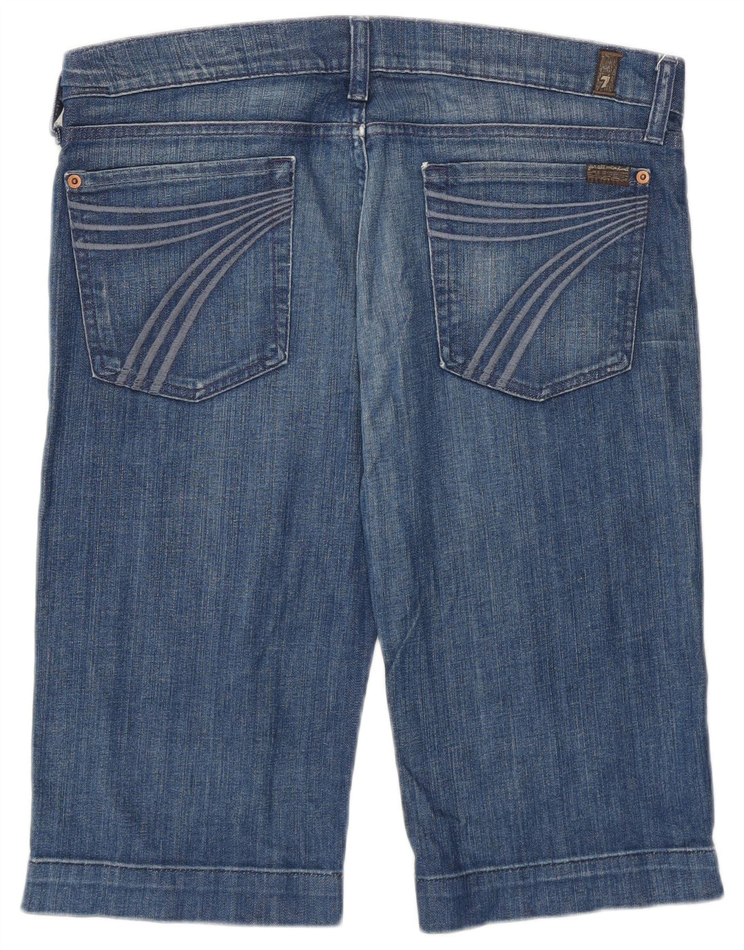 Damskie spodenki jeansowe 7 For All Mankind W31 Średnioniebieskie bawełniane