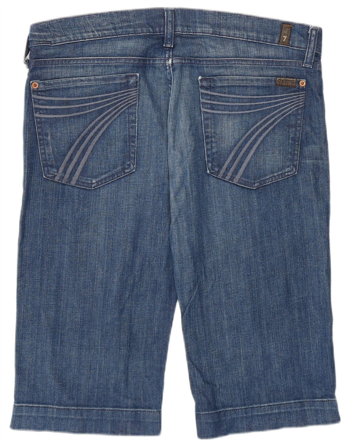 Damskie spodenki jeansowe 7 For All Mankind W31 Średnioniebieskie bawełniane