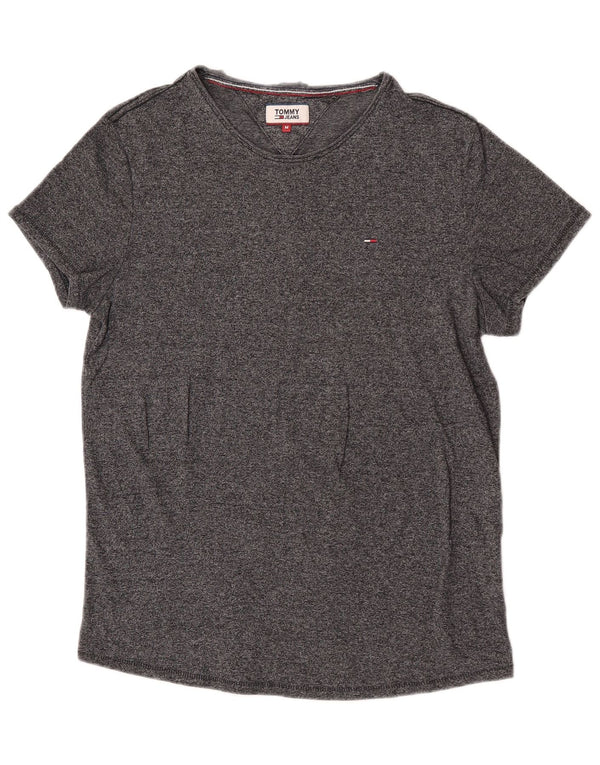 T-shirt damski Tommy Hilfiger Top UK 14, średnioszary, bawełniany