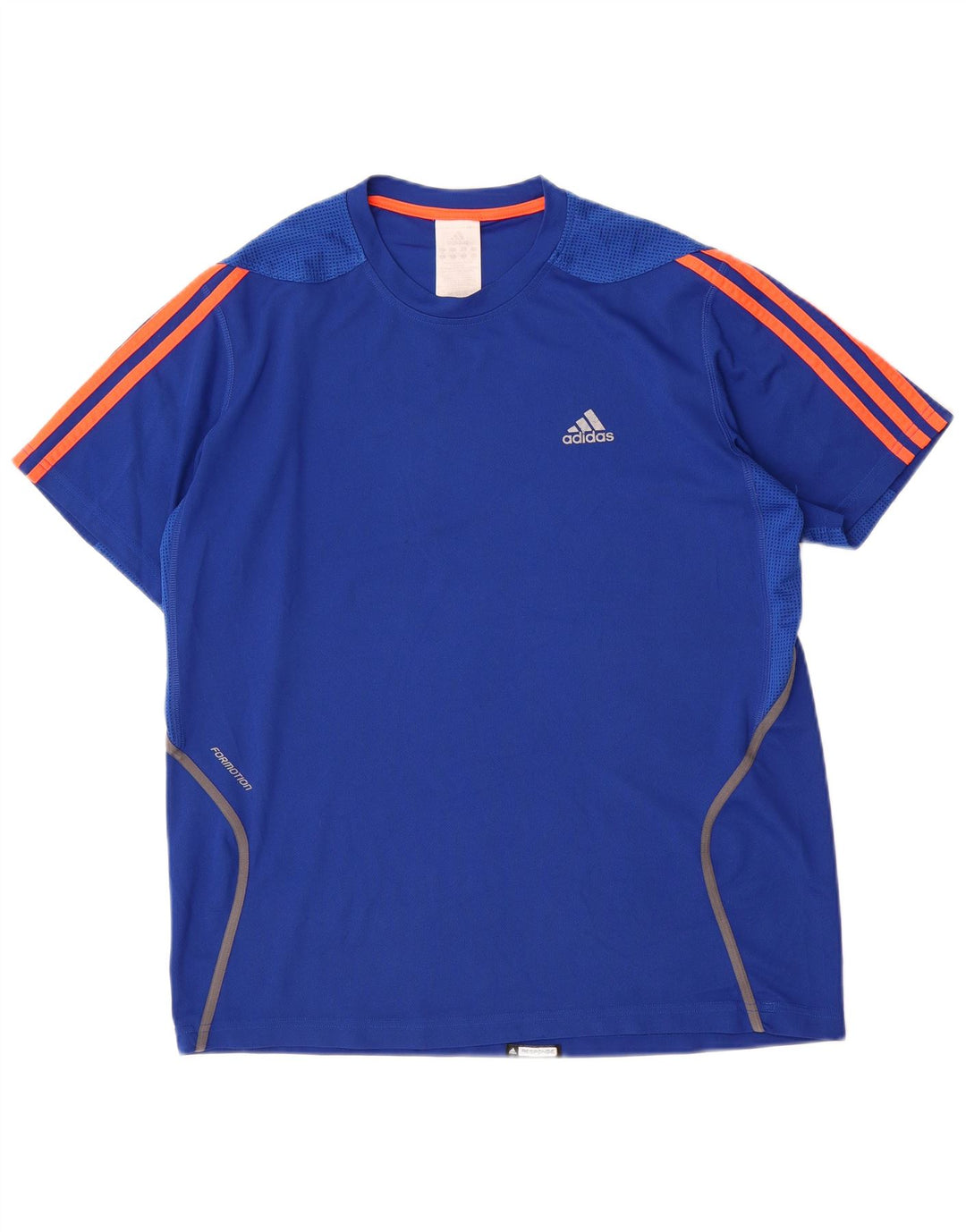 Adidas Męski T-shirt Top Średni Niebieski Poliester