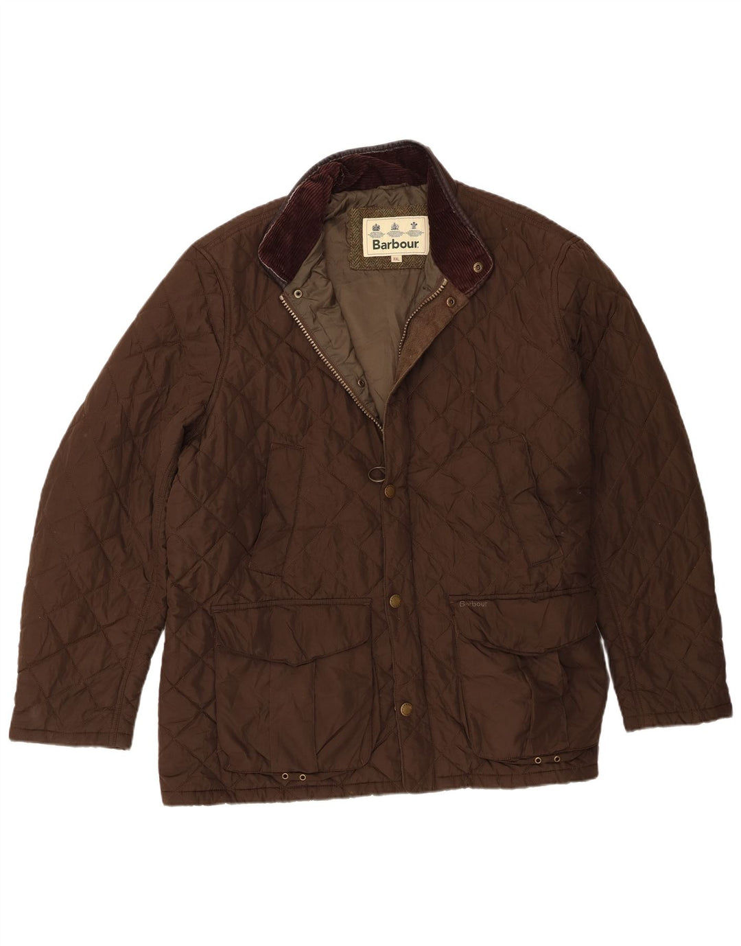 Męska pikowana kurtka Barbour UK 44 2XL Brązowa, poliester