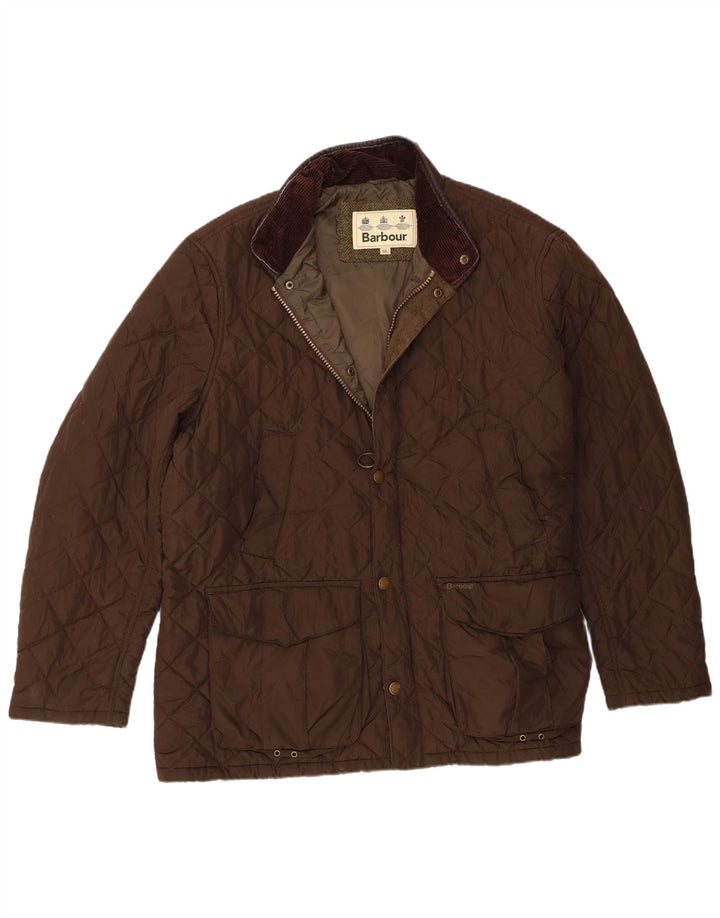 Męska pikowana kurtka Barbour UK 44 2XL Brązowa, poliester