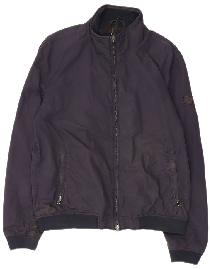 Męska kurtka bomber Woolrich UK 40, duża granatowa, poliamidowa