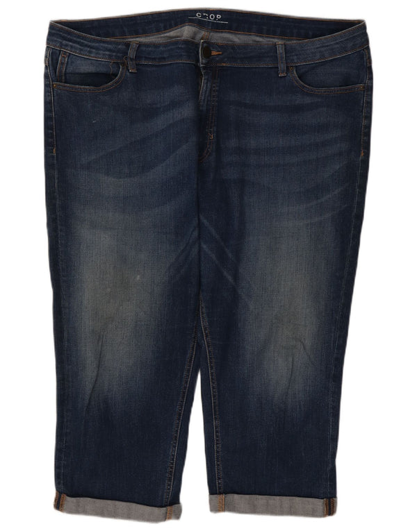 Marks & Spencer Damskie Jeansy Capri UK 20 2XL W44 L21 Niebieskie Bawełniane