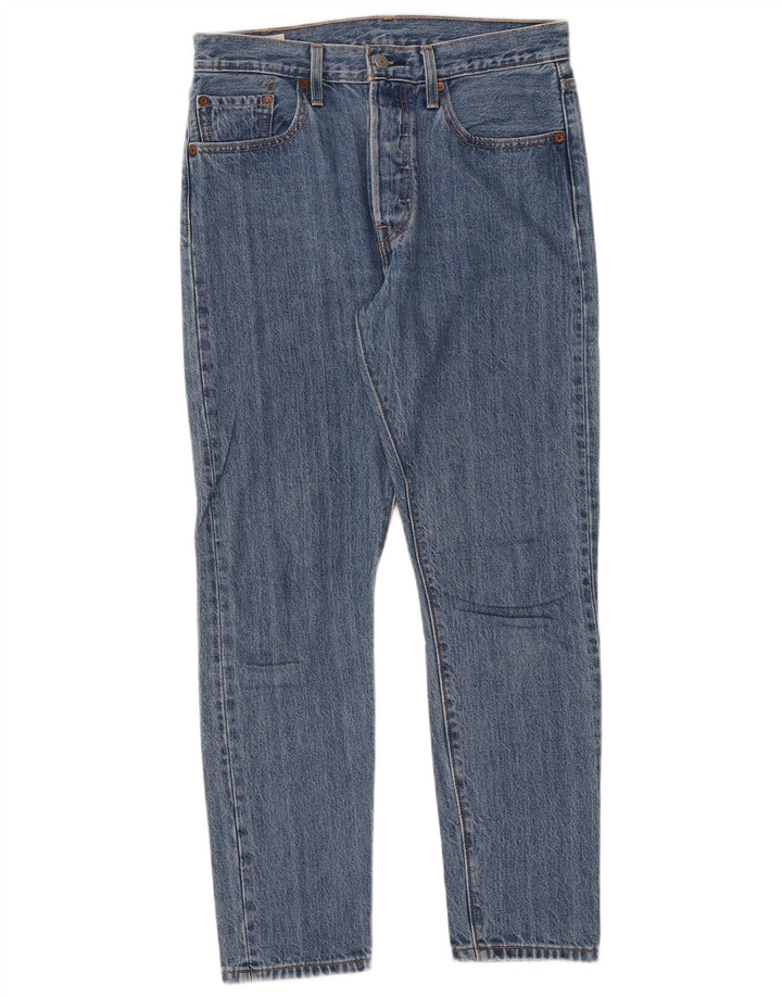 Męskie dżinsy Levi's 501 Straight W28 L28 Niebieskie bawełniane