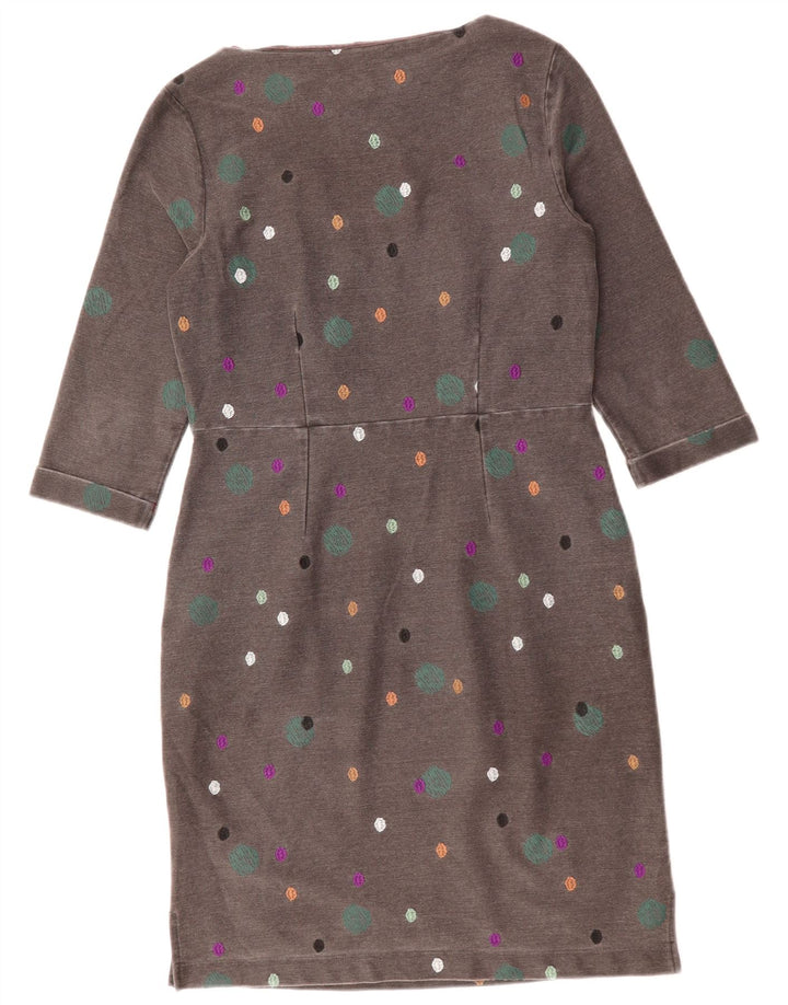 WHITE STUFF Damska sukienka płaszczowa z rękawem 3/4 UK 12, średnio szara w cętki