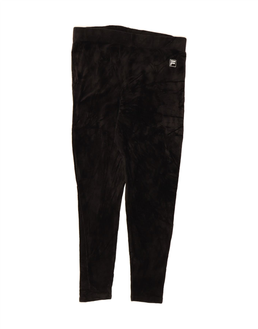 FILA Womens Velour Leggings UK 20 2XL  Black Polyester Vintage Fila and Second-Hand Fila from Messina Hembry 