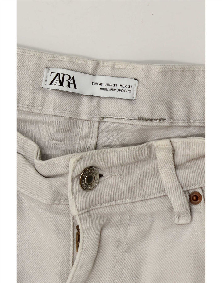Męskie spodenki jeansowe Zara EU 40 Medium W30, beżowa bawełna