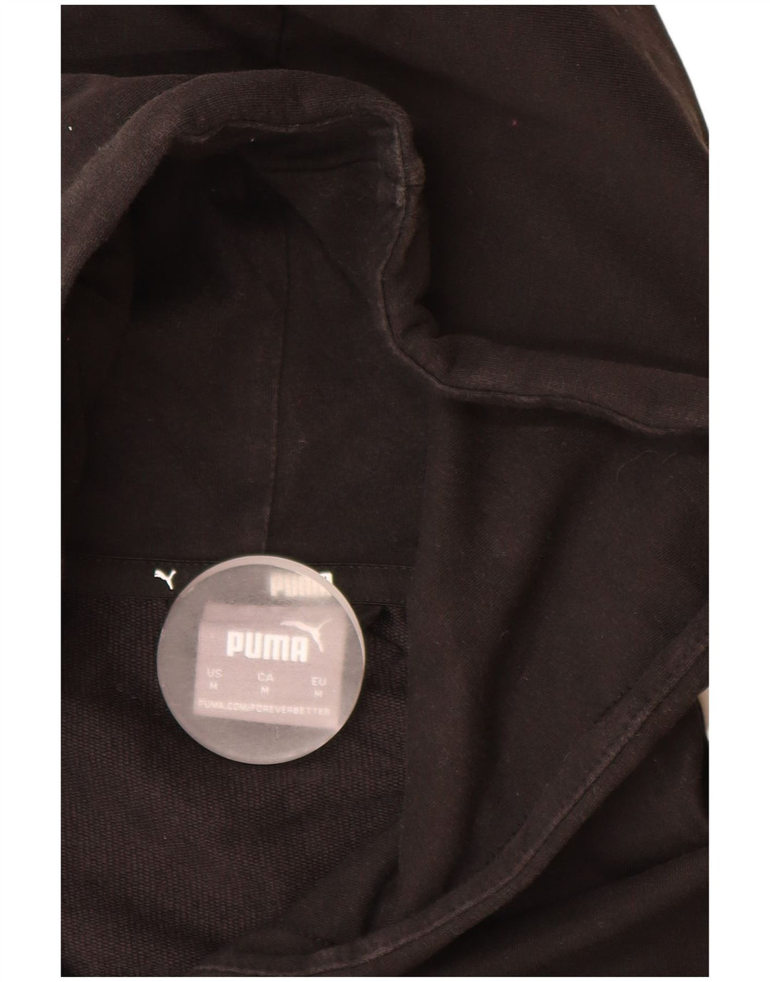 Męski sweter z kapturem i grafiką PUMA, zapinany na zamek, bawełniany, średniej wielkości, w kolorze czarnym