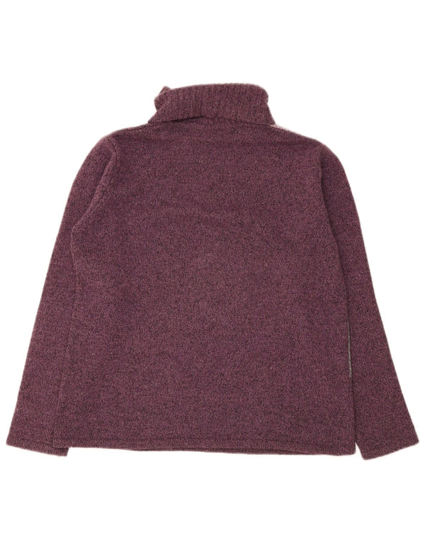 Damski sweter z golfem Essentials UK 14/16, duży fioletowy