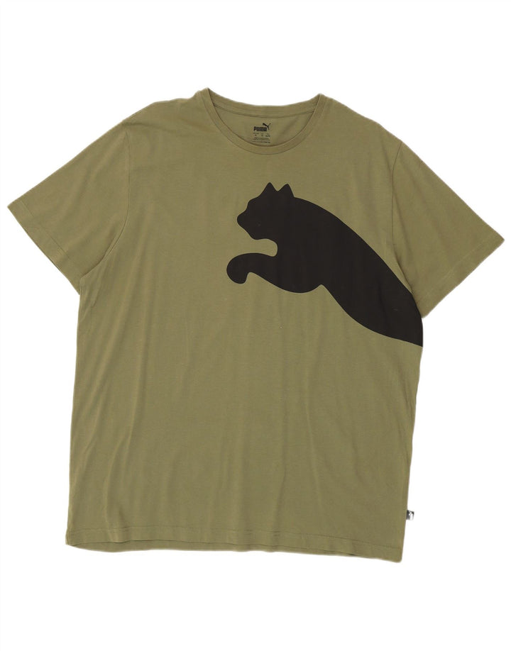 Męski T-shirt z grafiką Puma XL, khaki
